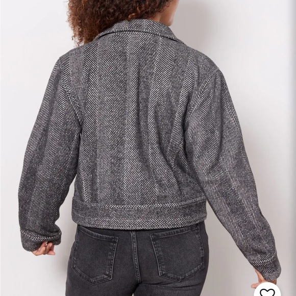 Splendid Herringbone Moto Jacket - Picture 4 of 7